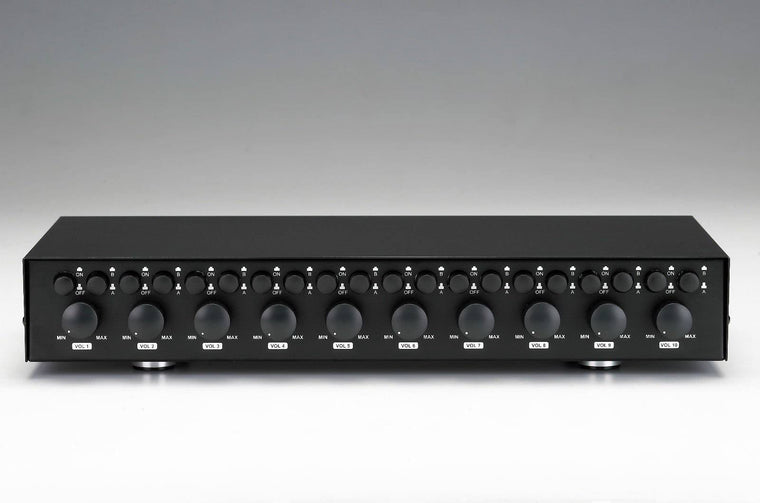 10 Zone Pair Speaker Selector Switch Switcher with Volume Level Control SPECIALTYAV